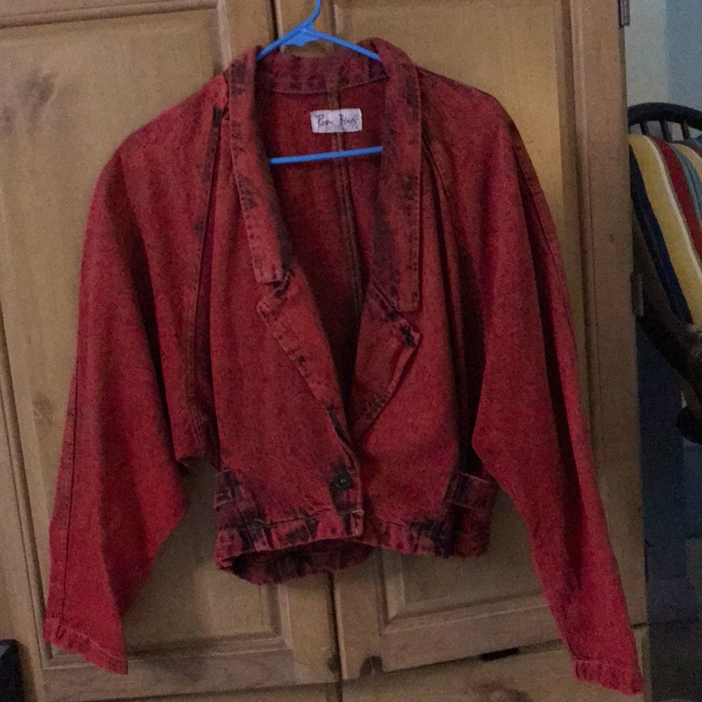 Vintage 80's acid dye jean jacket